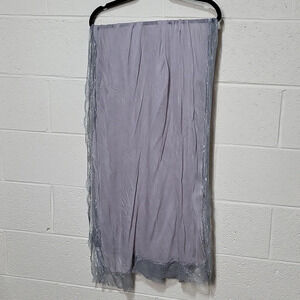 Light Grey‎ Scarf with lace trim NWT Charming Charlie's